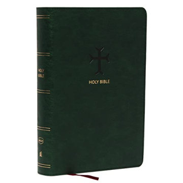 NKJV End-of-Verse Reference Bible - Personal Size, Large Print, Green, Red Letter