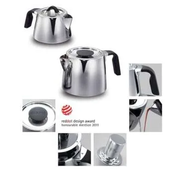 Korkmaz Esta Drip-Free Turkish Tea Pot with Safe Lid Locking System - 1.1 & 2 Quart …