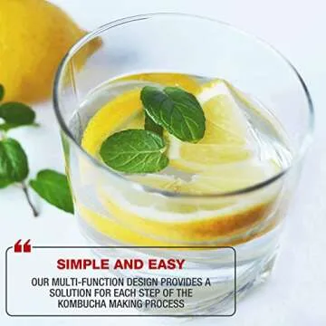 Masontops Kombucha Lid - Home Brewing Mason Jar Supplies - Live Organic Kombucha Making Starter Kit - Scoby Not Included 2-Pack