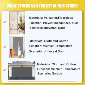 Magnetic Screen Door Mesh-Fit 36x82inch Door-Screen Door Itself Size 38x83inch-Keeps Bugs Mosquito Out - Magnet for Interior Door Patio Outdoor Gym Crafts Sun House,Black