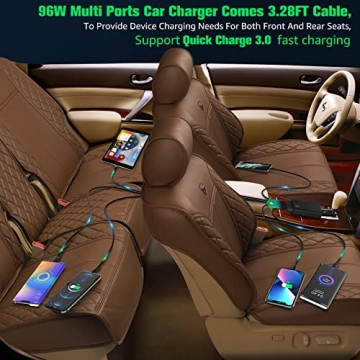 6-Port USB Car Charger, QC 3.0 Fast Charge Adapter
