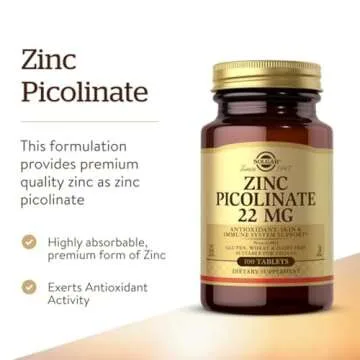 Solgar Zinc Picolinate Tablets - Immune & Skin Support