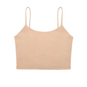 REORIA Women's Summer Sexy Adjustable Cami Cropped Top