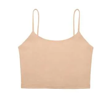 REORIA Women's Summer Sexy Adjustable Cami Cropped Top