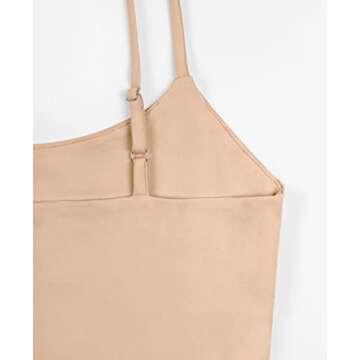 REORIA Women's Summer Sexy Adjustable Cami Cropped Top