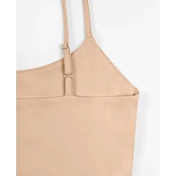 REORIA Women's Summer Sexy Adjustable Cami Cropped Top