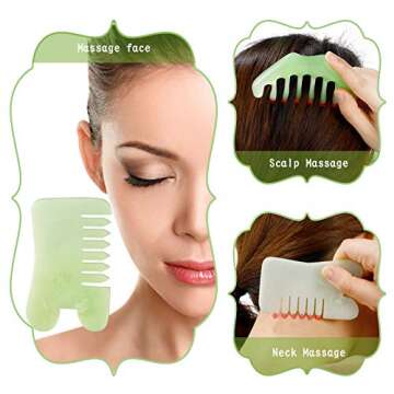 Geiserailie Jade Combs – Facial & Body Massage Tools