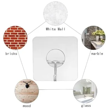 30 Packs Strong Adhesive Hooks for Easy Home Organization
