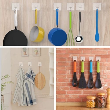 30 Packs Strong Adhesive Hooks for Easy Home Organization