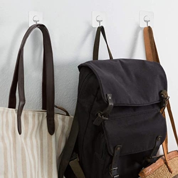 30 Packs Strong Adhesive Hooks for Easy Home Organization