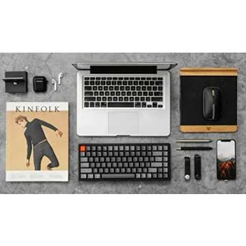 Keychron K2 Version 2 Wireless Gaming Mechanical Keyboard, Bluetooth/USB Wired Compact 84 Keys RGB LED Backlit Aluminum Frame for Mac Windows, Gateron G Pro Blue Switch