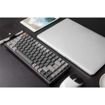 Keychron K2 Version 2 Wireless Gaming Mechanical Keyboard, Bluetooth/USB Wired Compact 84 Keys RGB LED Backlit Aluminum Frame for Mac Windows, Gateron G Pro Blue Switch