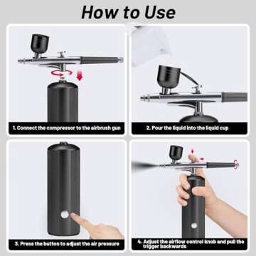 Handheld Cordless Airbrush Kit for All Creative Needs