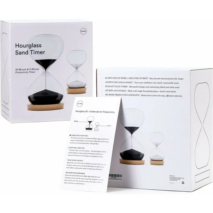 OrgaNice Hourglass Timer - 30 & 5 Minutes