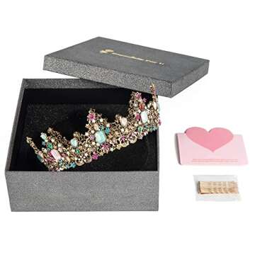 DZRYBNXF Baroque Crystal Crown - Elegant Bridal Tiara