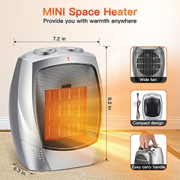 Compact Portable Electric Space Heater for Year-Round Comfort