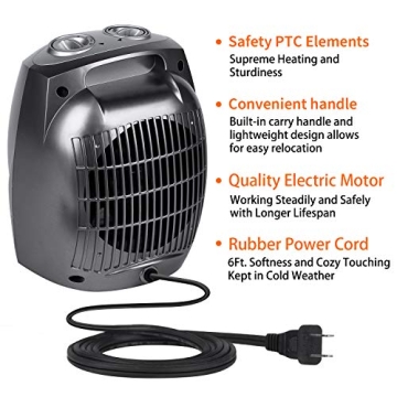 Compact Portable Electric Space Heater for Year-Round Comfort