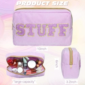 Chic Chenille Makeup Bags for Stylish Organization