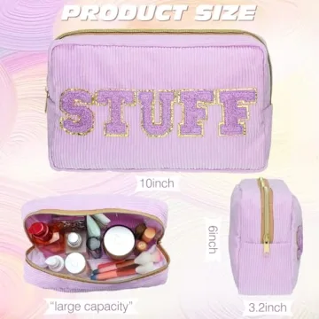 Chic Chenille Makeup Bags for Stylish Organization