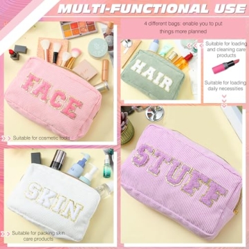 Chic Chenille Makeup Bags for Stylish Organization