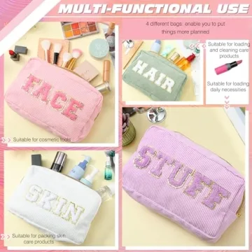 Chic Chenille Makeup Bags for Stylish Organization