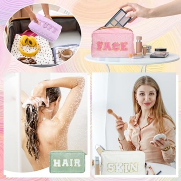 Chic Chenille Makeup Bags for Stylish Organization