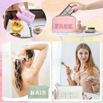 Chic Chenille Makeup Bags for Stylish Organization