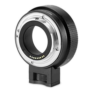 JINTU EF-EOS M Auto-Focus AF Lens Mount Adapter Converter ring for Canon EF/EF-S Lens to Canon EOS-M (EF-M Mount) Mirrorless Camera EOS M M1 M2 M3 M5 M6 M50 M100 M200