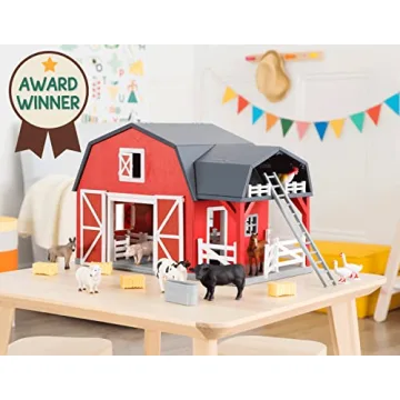 Terra By Battat 20 Pcs Wooden Animal Barn Toy Set