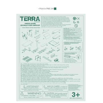 Terra By Battat 20 Pcs Wooden Animal Barn Toy Set