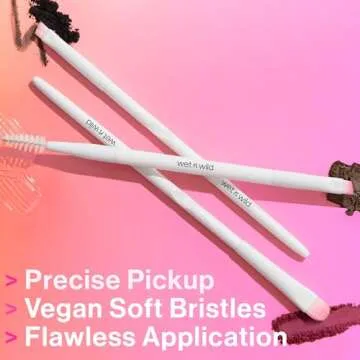 wet n wild Eyebrow and Liner Brush, Dual-Ended Angled Bristles with Ergonomic Handle for Comfortable Precision Control