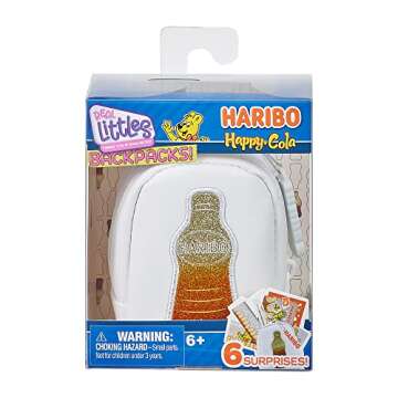 Real Littles - Collectible micro Haribo Happy-Cola Backpack with 6 surprises inside!