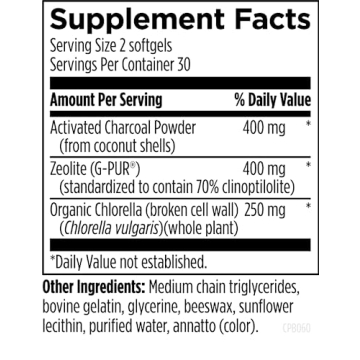 Charcoal Plus Binder for Effective Detox Support Softgels