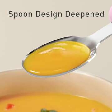 Goryeo Baby Toddler Utensils Stainless Steel Kids Silverware Set with Kids Training Chopsticks and Baby Spoon and Fork for Self Feeding Learning with Case