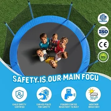 10FT Trampoline with Safety Net and Basketball Hoop