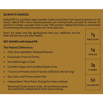 2 LB Powdered Peanut Butter – Only 1 Ingredient, Vegan, No Additives