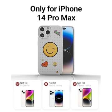 Pinit Personalized DIY Case for iPhone 14 Pro Max with 6 Pins/Charms in This Bundle, Heat-Dissipatio...