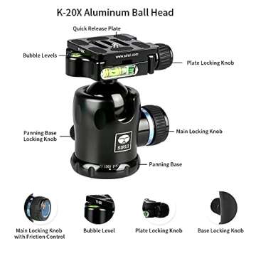 SIRUI AM-254 Carbon Fiber Tripod with K20X Ball Head