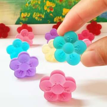 Tadonyny Small Flower Candy Molds for Chocolate and Gummy