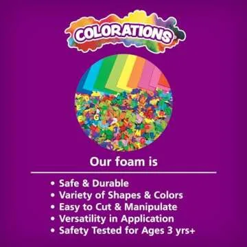 Colorations Foam Leaves - Assorted Craft Shapes for Kids
