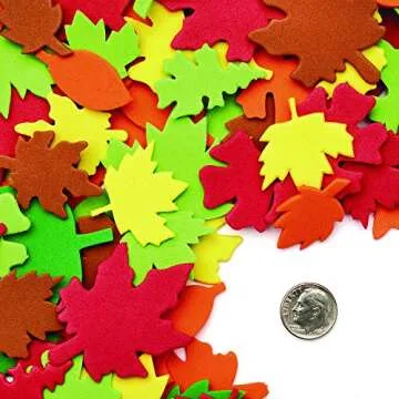 Colorations Foam Leaves - Assorted Craft Shapes for Kids