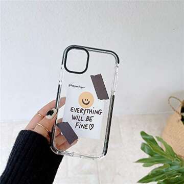 TYUI Happy Smile Design Clear Case for Apple iPhone 11 6.1 Slim TPU Protective Anti-Scratch Phone ve...
