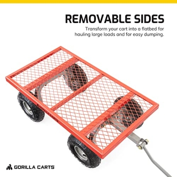 Gorilla Carts Heavy Duty Utility Cart for Garden Use