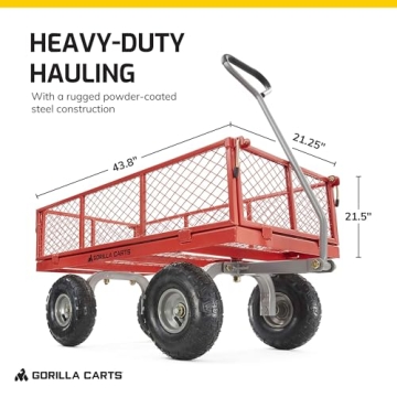 Gorilla Carts Heavy Duty Utility Cart for Garden Use