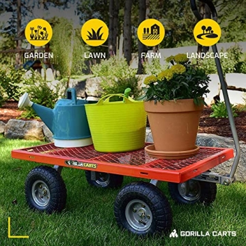Gorilla Carts Heavy Duty Utility Cart for Garden Use