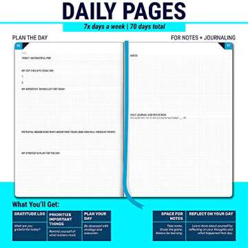 Impact Planner by Impact Theory - Daily Planner, Weekly Planner, & Monthly Planner - 7”x10” Hardcover 2020 Planner, 2 Months - Motivational Quotes, Mindset & Beliefs, Gratitude Journal