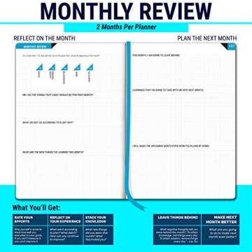 Impact Planner by Impact Theory - Daily Planner, Weekly Planner, & Monthly Planner - 7”x10” Hardcover 2020 Planner, 2 Months - Motivational Quotes, Mindset & Beliefs, Gratitude Journal