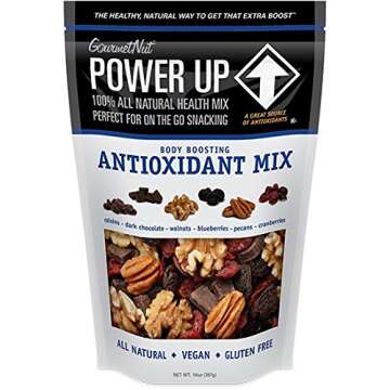 Gourmet Nut Power up 100% All Natural Health Antioxidant Body Boosting Trail Mix 14oz