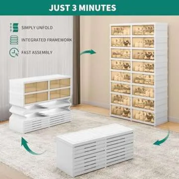 YITAHOME 8-Tier 32-Pair Easy Assembly Shoe Rack