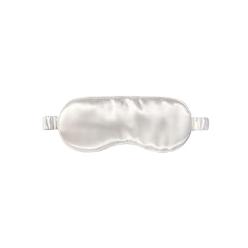 Slip Pure Silk Sleep Mask, White - Pure Mulberry 22 Momme Silk Eye Mask, Soft & Comfortable Sleeping...